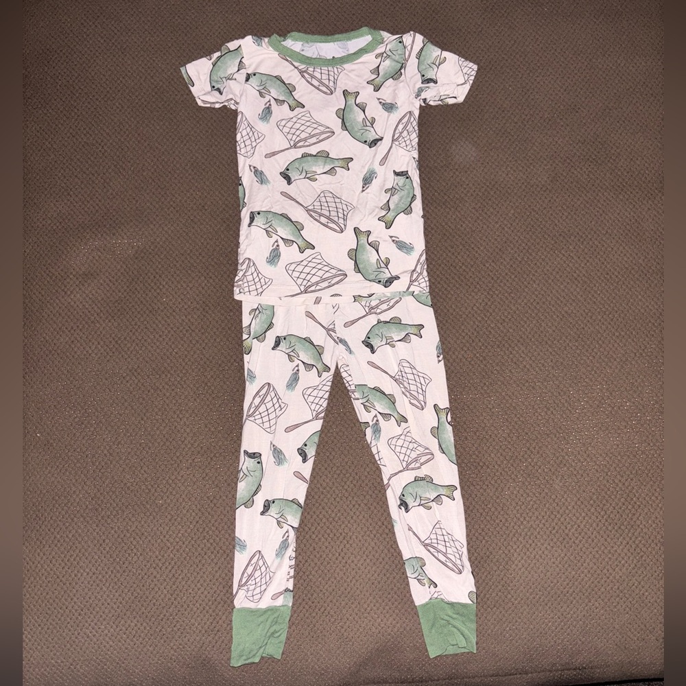 Bamboo Fishing Hen and Drake Pajama Set 3T